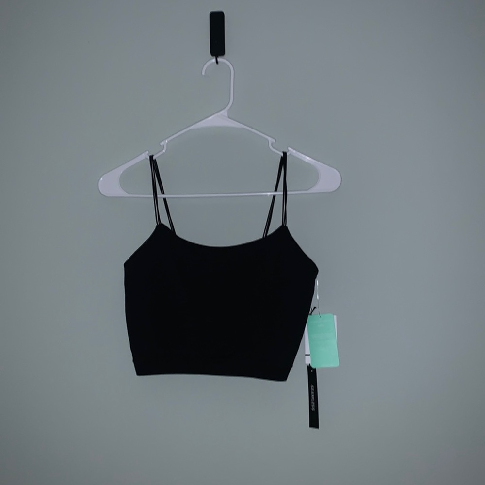 Forever 21 Athletic Tank Top Thin Triple Strap Black Small